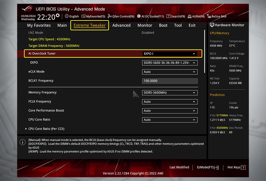تفعيل وضع EXPO للرامات على لوحة AMD